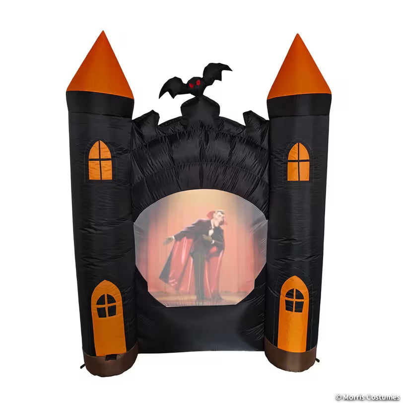 ANIMAT3D Inflatable Haunted Castle Animated Light-Up with Sound Outdoor Halloween Decoration