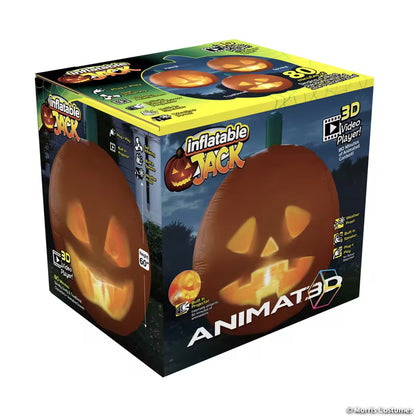 ANIMAT3D Inflatable Jabberin' Jack Animated Light-Up Jack-O'-Lantern Outdoor Halloween Decoration
