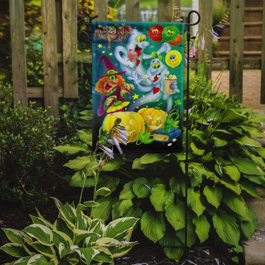 Witch Party with the Ghosts Halloween Garden Flag – Decorative Outdoor Yard Flag APH0932GF