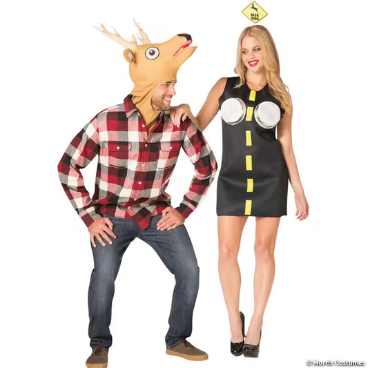 Adult Deer in Headlights Couples Costume
