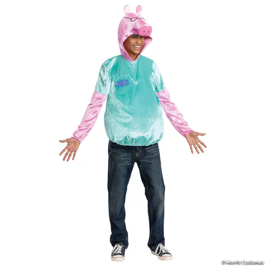 Adults Deluxe Peppa Pig Daddy Pig Costume - Large/Extra Large