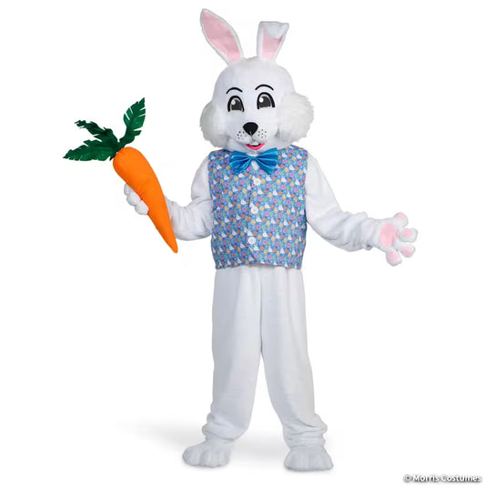 ADLT BUNNY COSTUME DLX W/ BLUE/PNK VEST