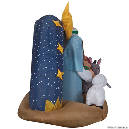 Snowy Night Nativity Scene Large Airblown Inflatable Christmas Decoration