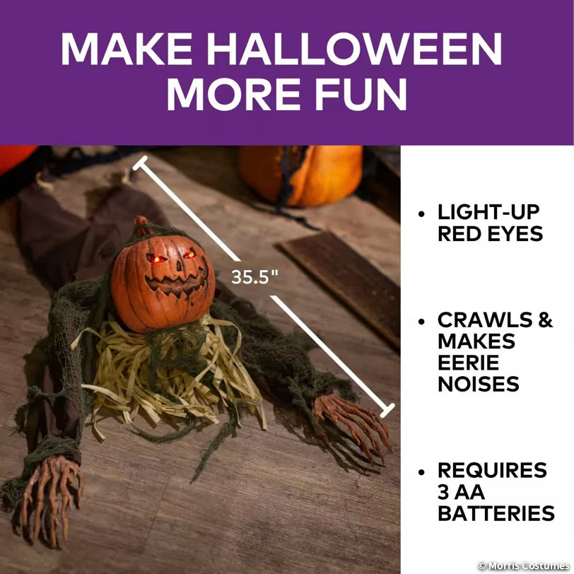 3 Ft Crawling Pumpkin Man