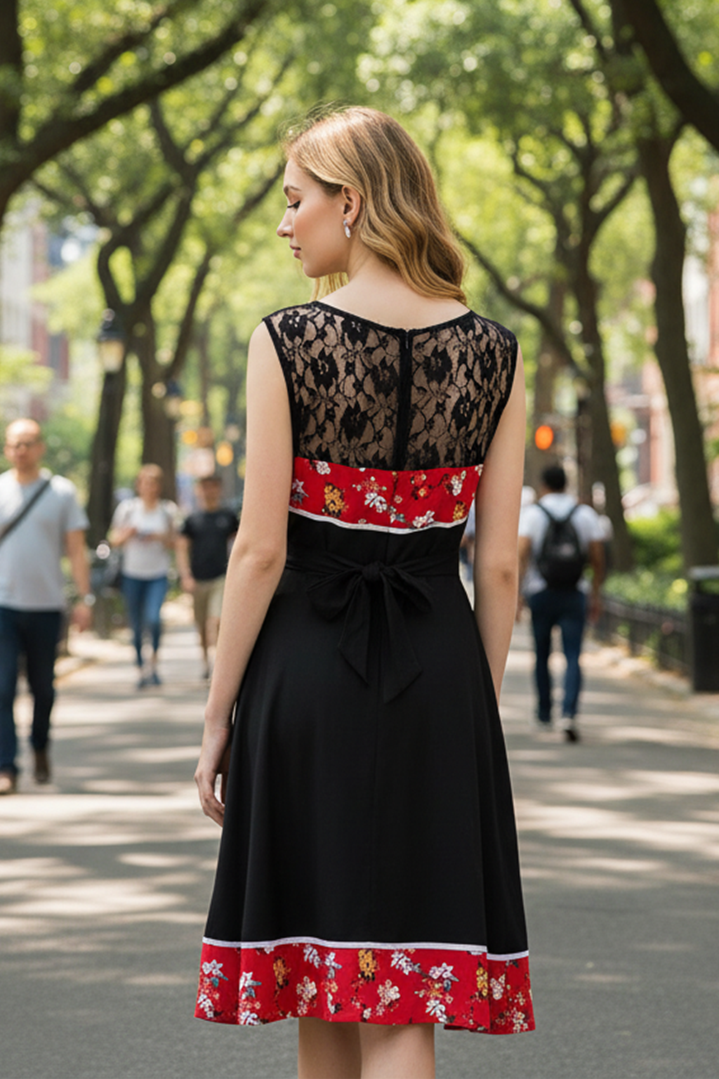 Women 1950s Vintage Rockabilly Swing Pinup Retro Dress