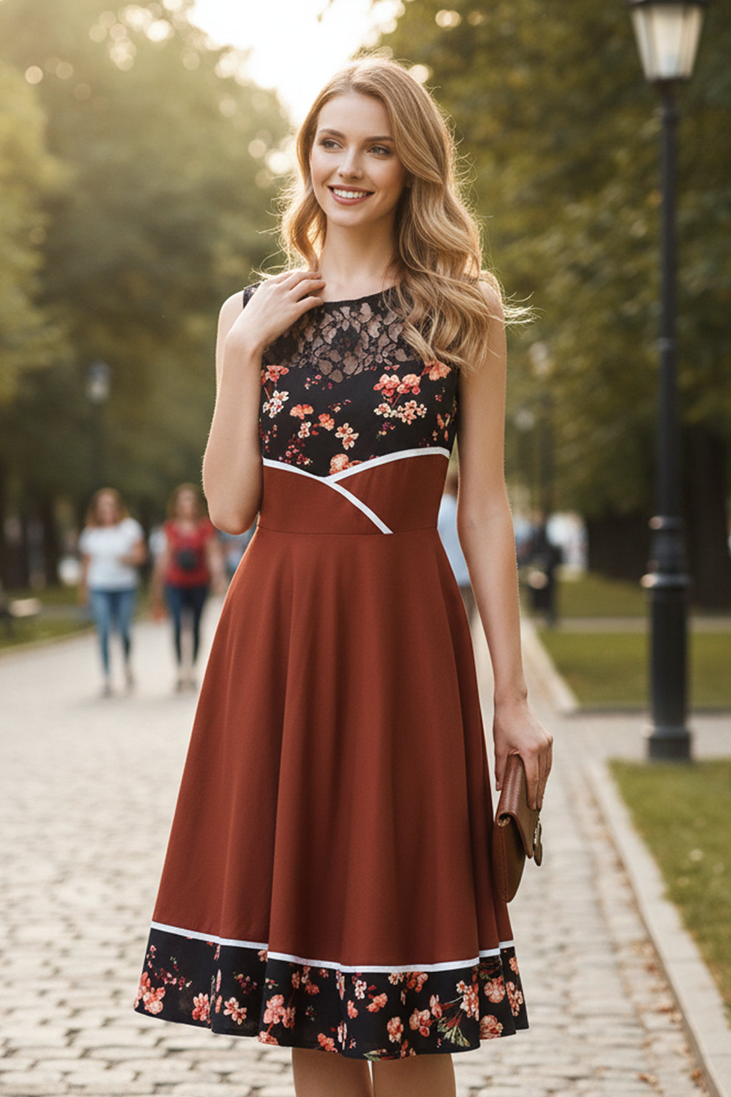 Women 1950s Vintage Rockabilly Swing Pinup Retro Dress