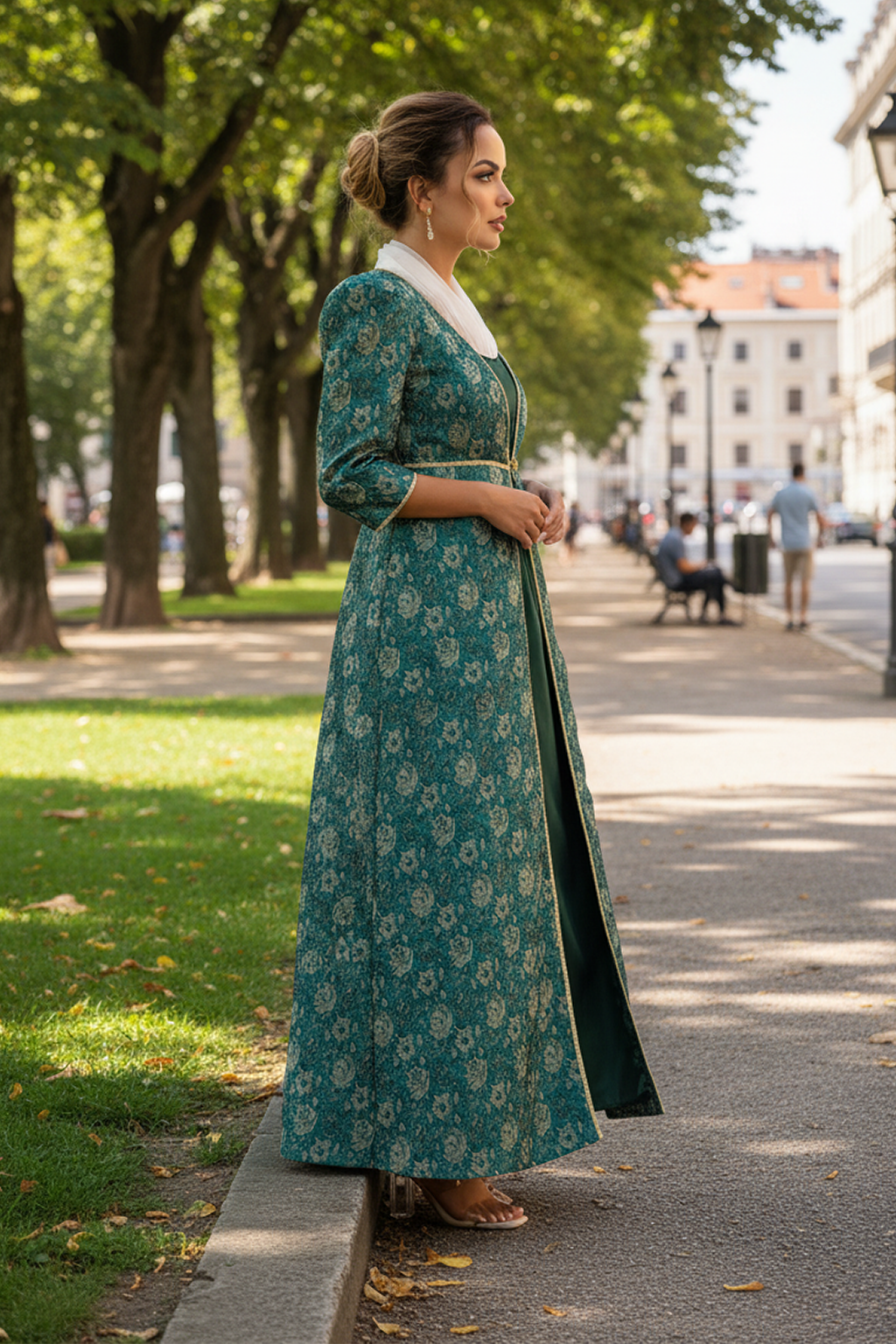 Lady Mary Dress with Net Collar
