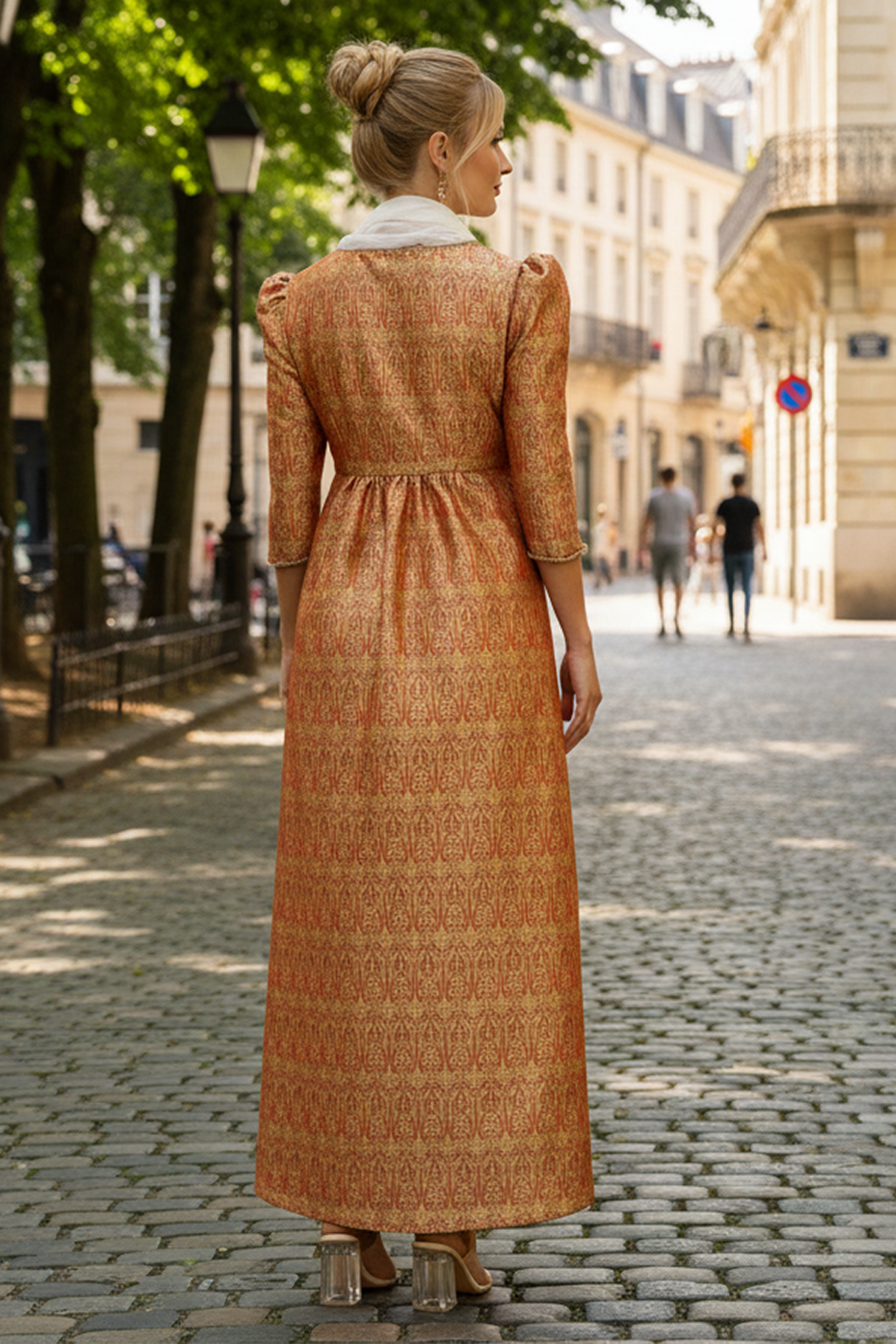 Lady Mary Dress with Net Collar