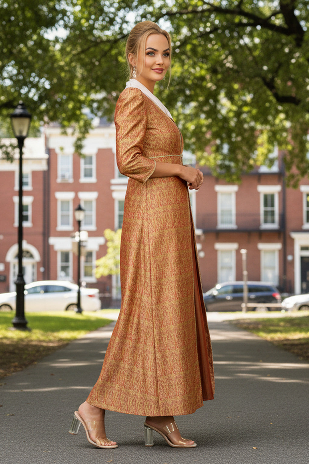 Lady Mary Dress with Net Collar