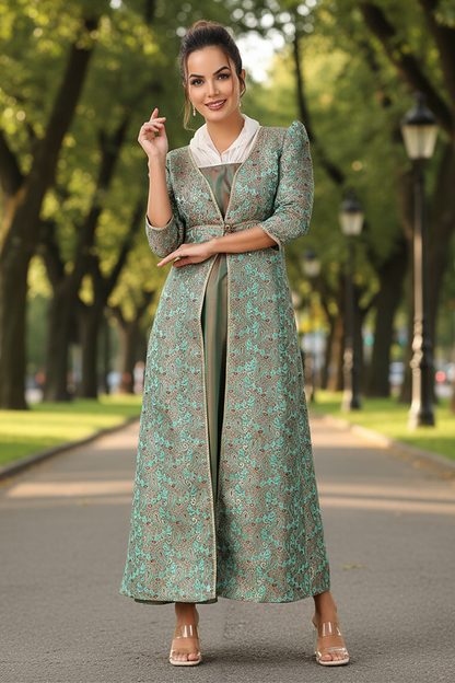 Lady Mary Dress with Net Collar