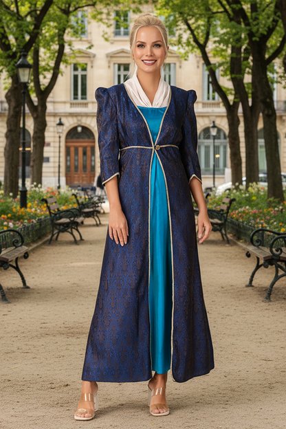 Lady Mary Dress with Net Collar