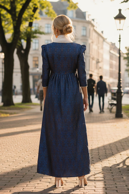 Lady Mary Dress with Net Collar