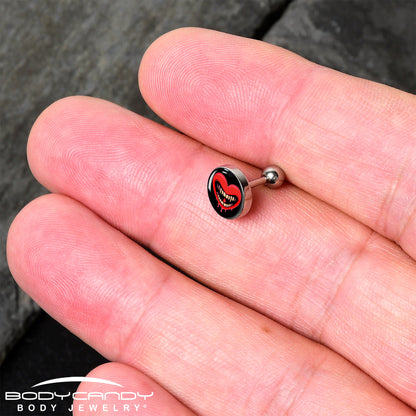 16G Valentine Heart Vampire Tragus Cartilage Earring