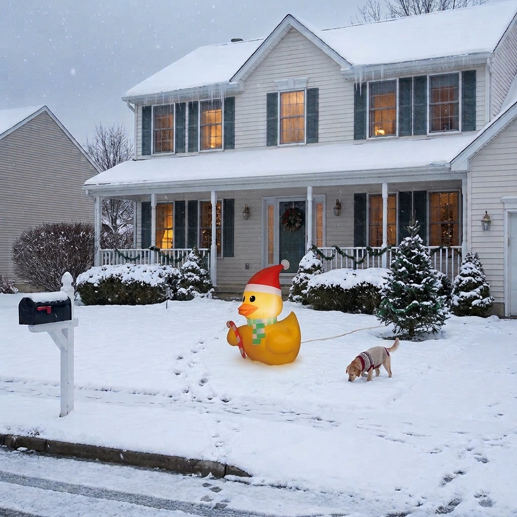 Christmas Duck Airblown Inflatable Decoration