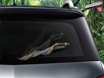 Snake on a Limb WiperTags in copper color, realistic 3D snake design, product photo 1 of 2