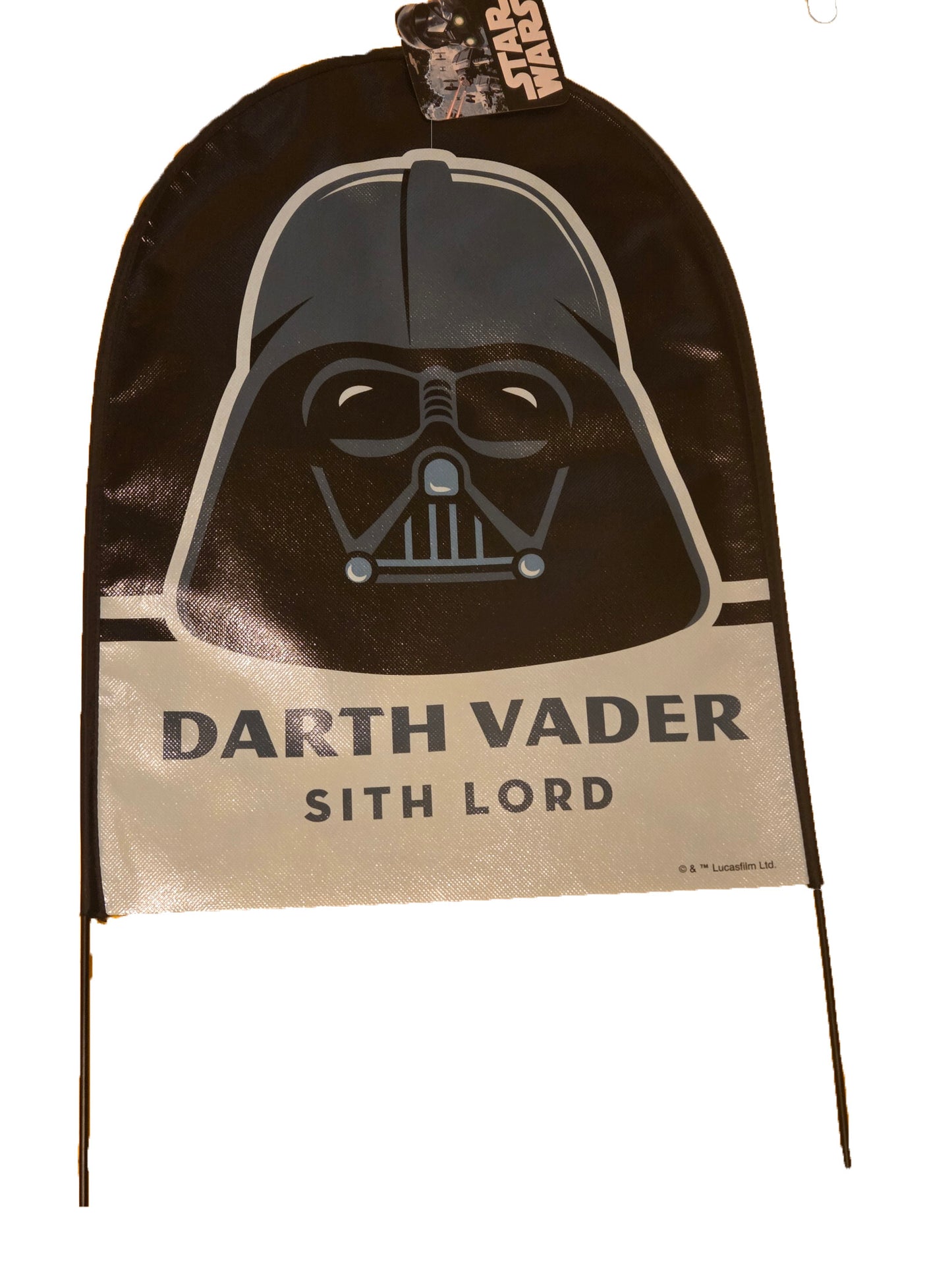 Tombstone-shaped vinyl yard signs