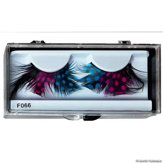 Eyelashes Feather Blue Pink