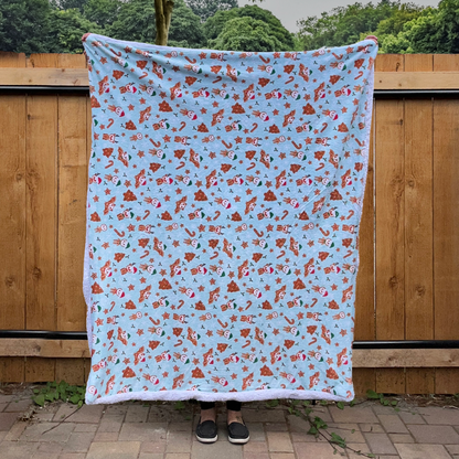 Spooky Christmas Plush Blanket - GingerDead