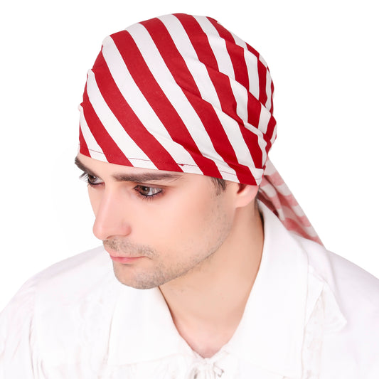 Pirate Triangle Head Scarf (Stripe Fabric)