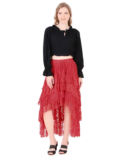 Steampunk Contoured Net Skirt