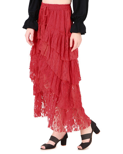 Steampunk Contoured Net Skirt