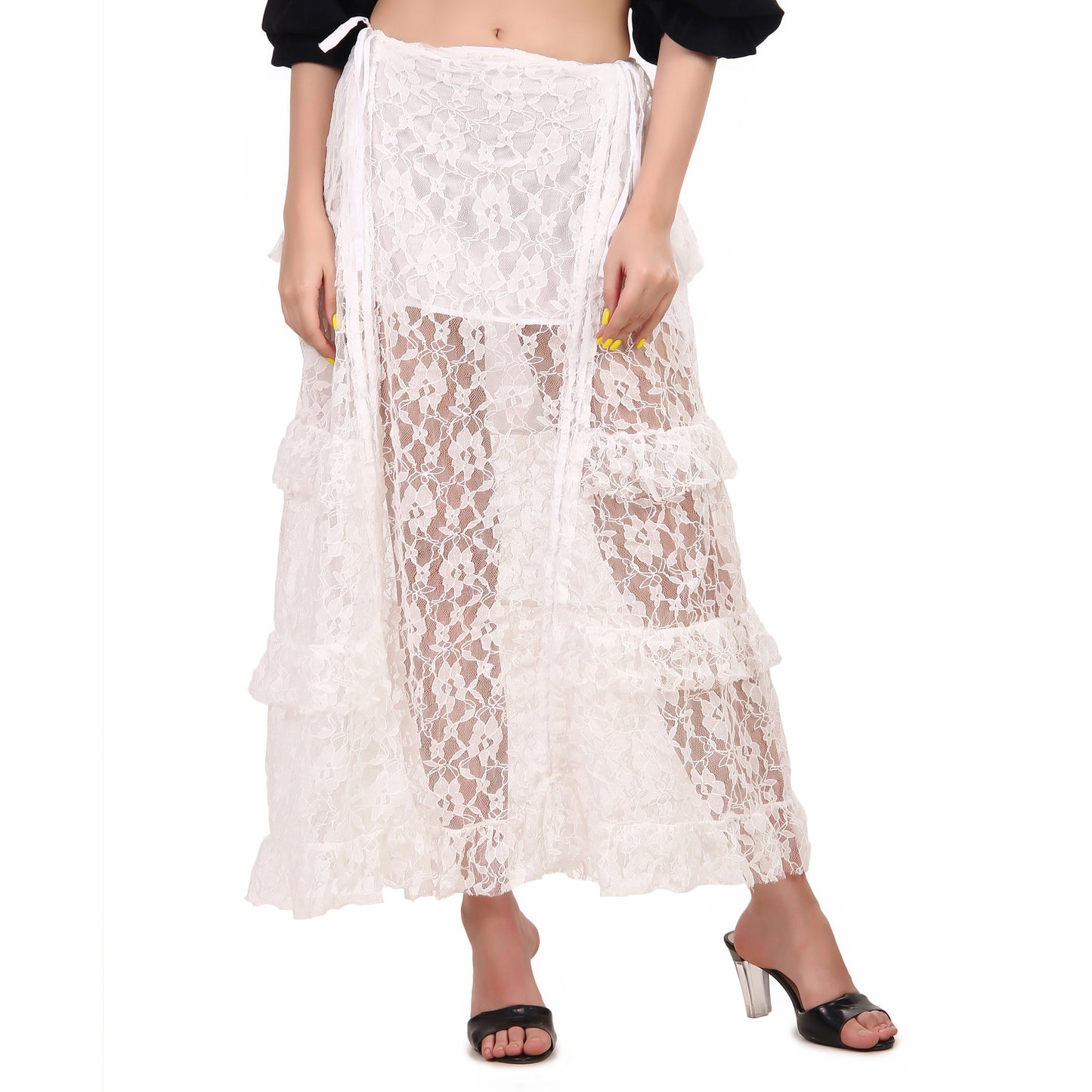 Steampunk High-Low Net Skirt