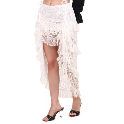 Steampunk High-Low Net Skirt