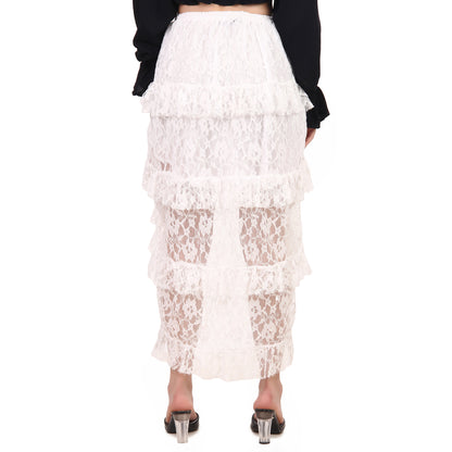 Steampunk High-Low Net Skirt