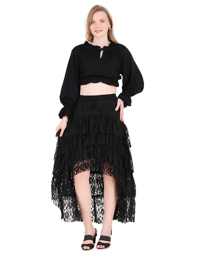Steampunk Contoured Net Skirt