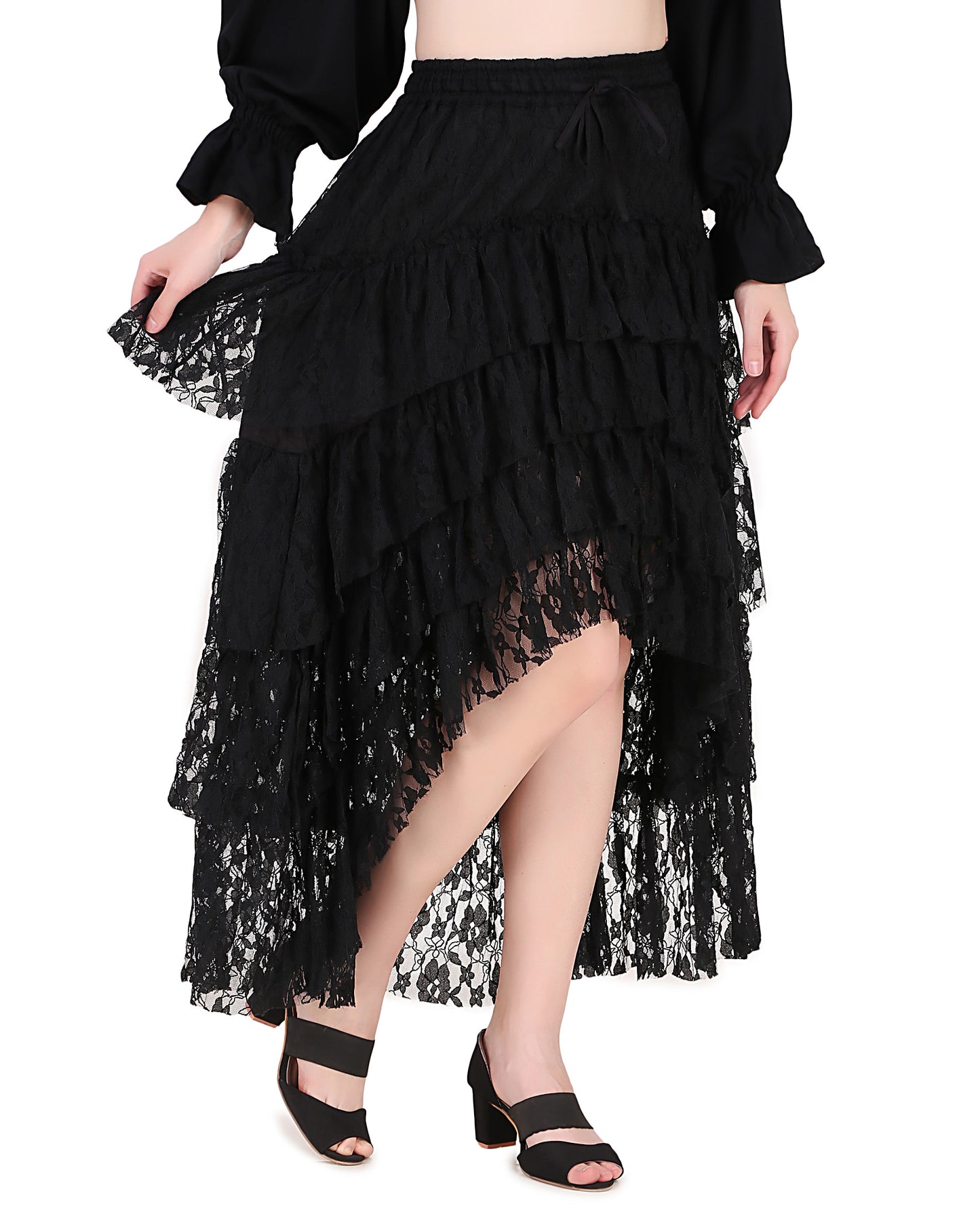 Steampunk Contoured Net Skirt