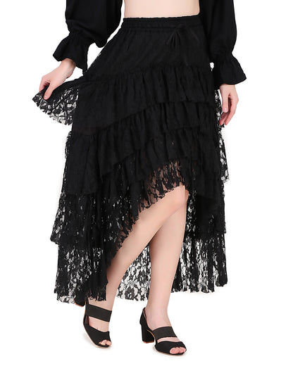 Steampunk Contoured Net Skirt