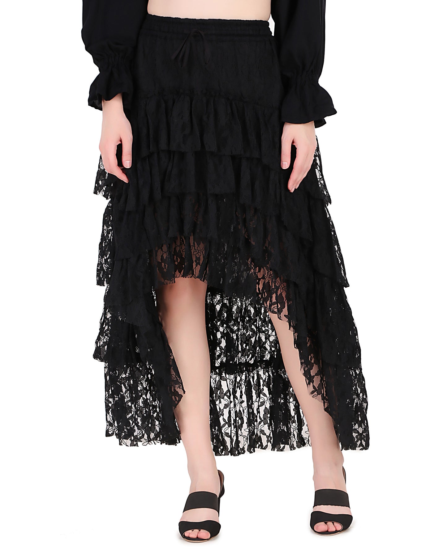 Steampunk Contoured Net Skirt