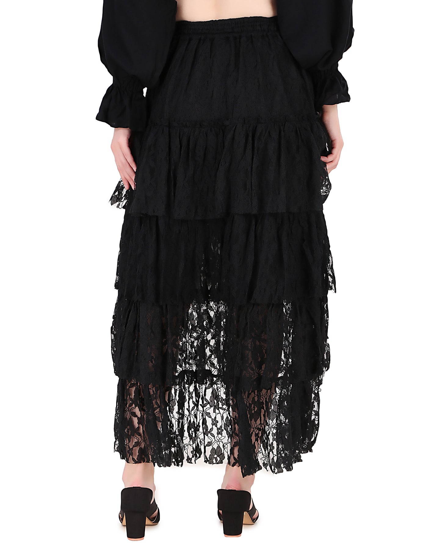Steampunk Contoured Net Skirt