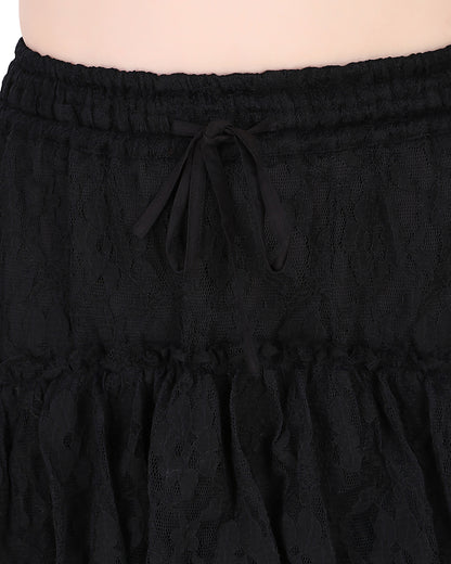 Steampunk Contoured Net Skirt