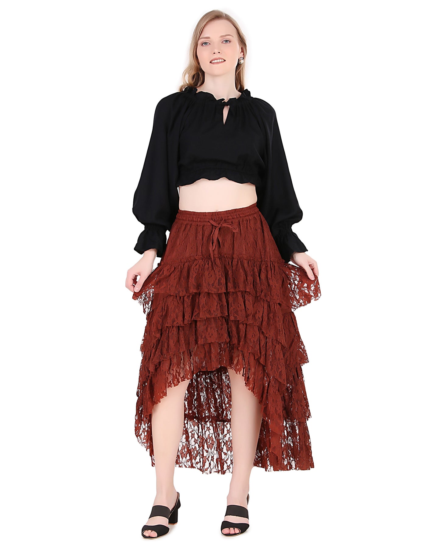 Steampunk Contoured Net Skirt