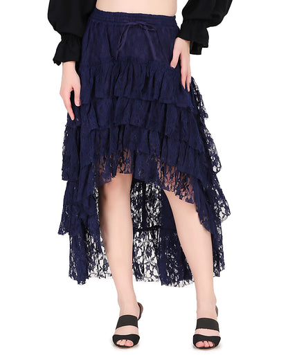 Steampunk Contoured Net Skirt