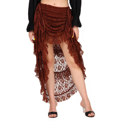 Steampunk High-Low Net Skirt