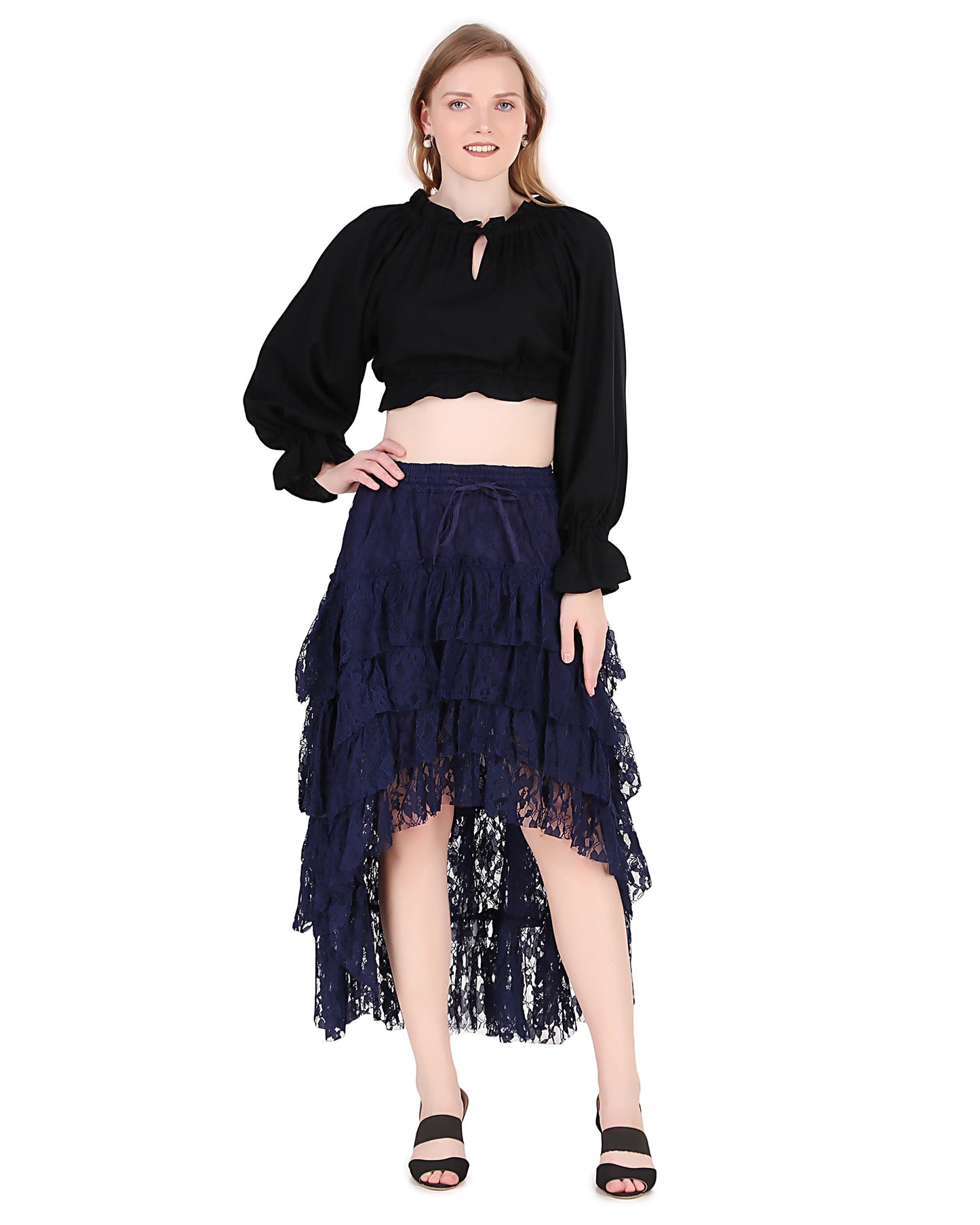 Steampunk Contoured Net Skirt