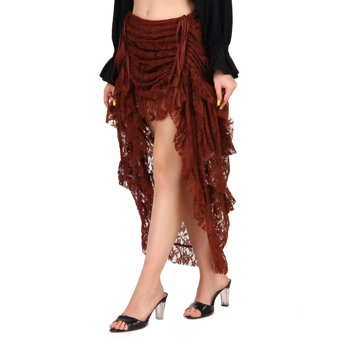 Steampunk High-Low Net Skirt