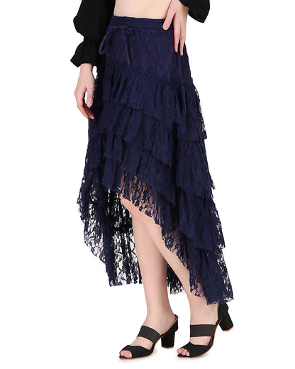 Steampunk Contoured Net Skirt