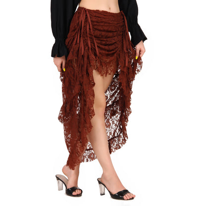 Steampunk High-Low Net Skirt