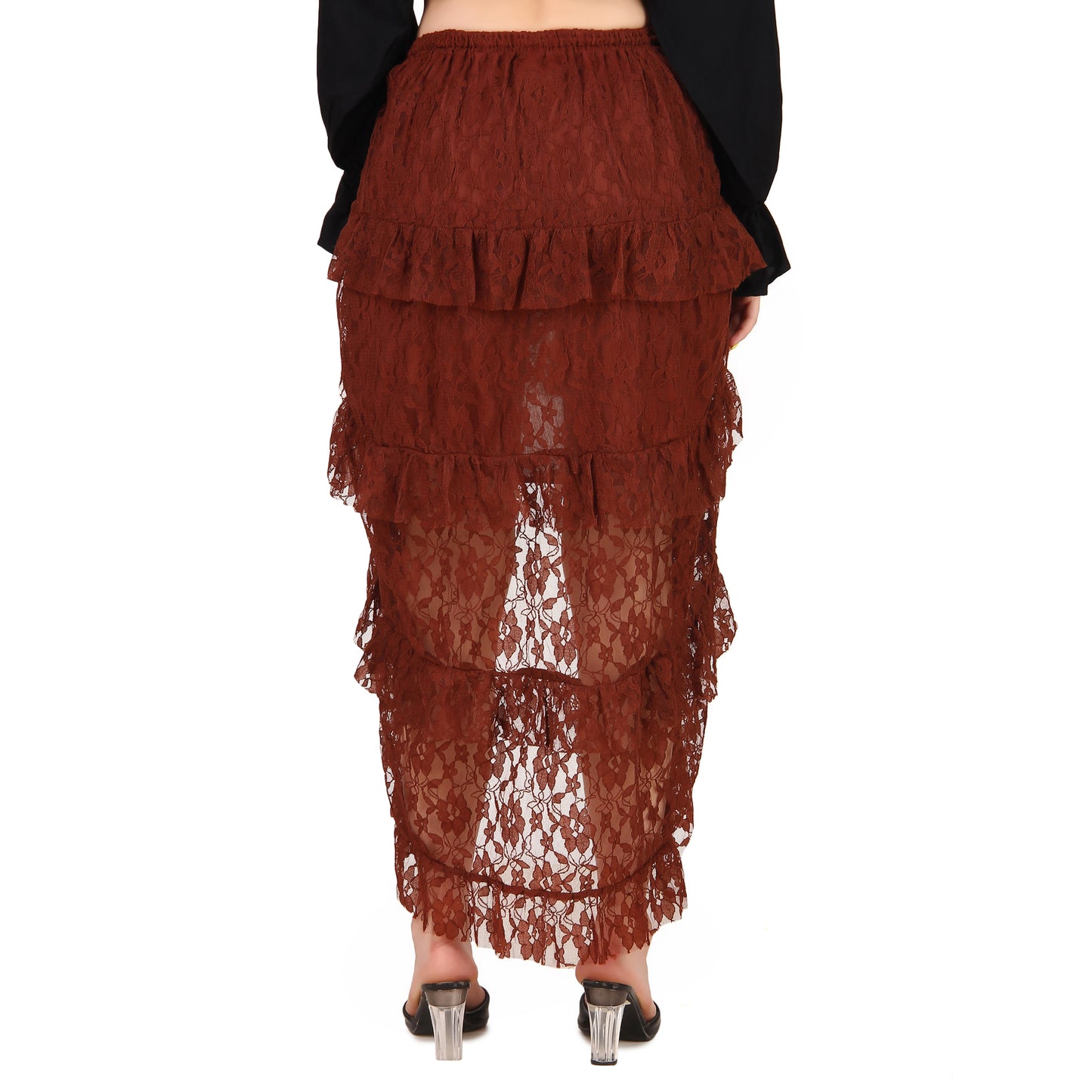 Steampunk High-Low Net Skirt