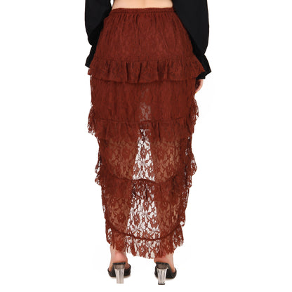 Steampunk High-Low Net Skirt