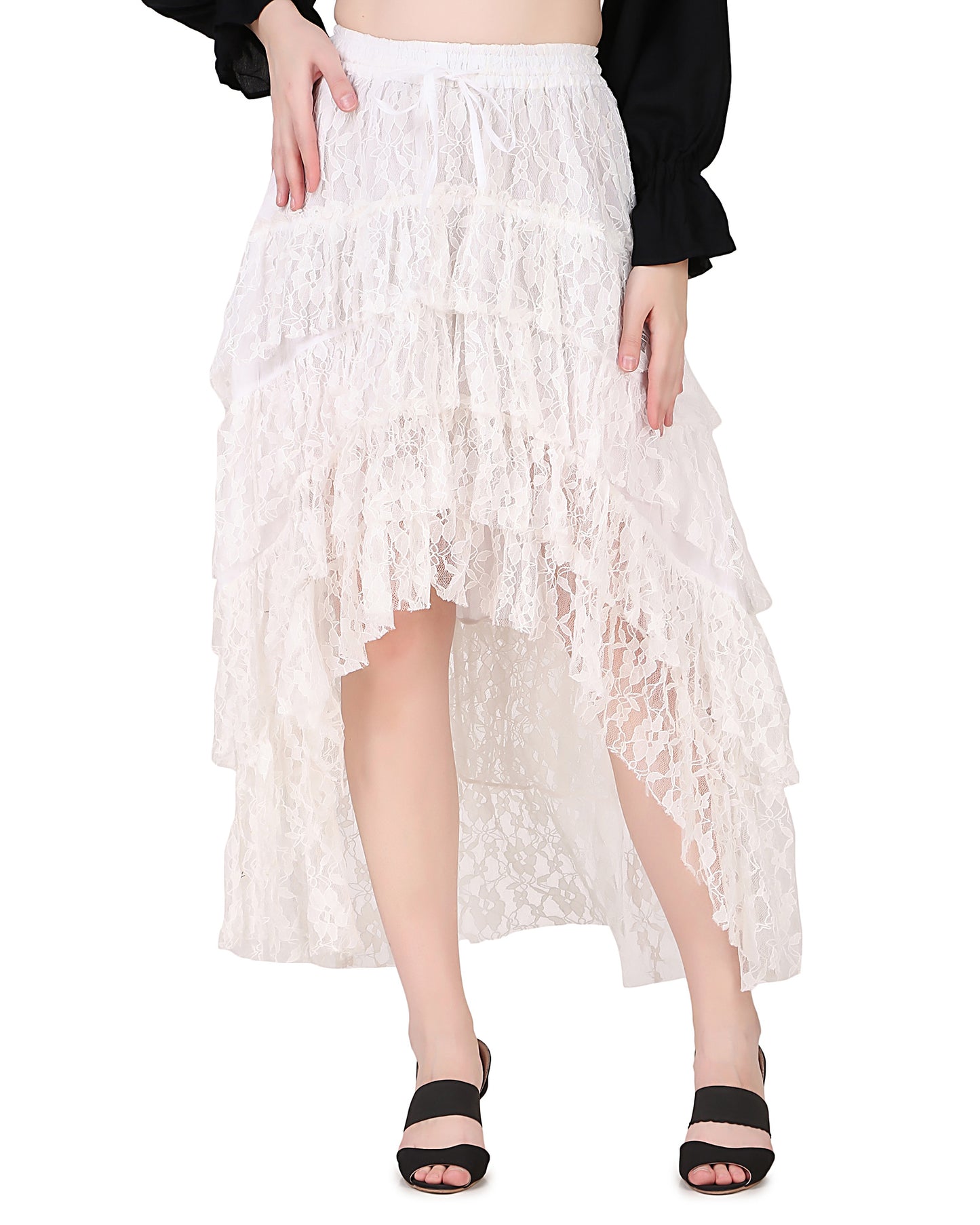 Steampunk Contoured Net Skirt