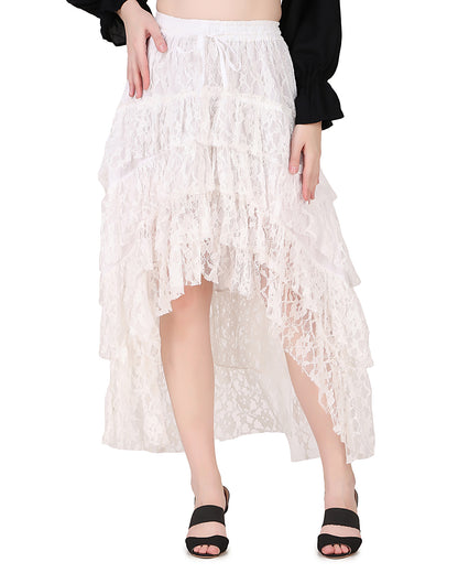 Steampunk Contoured Net Skirt