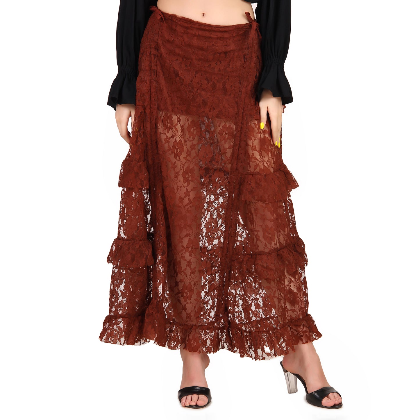Steampunk High-Low Net Skirt