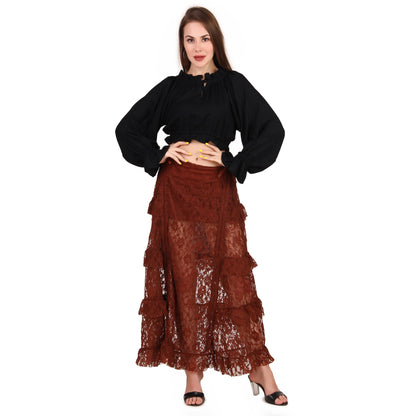 Steampunk High-Low Net Skirt