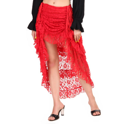 Steampunk High-Low Net Skirt