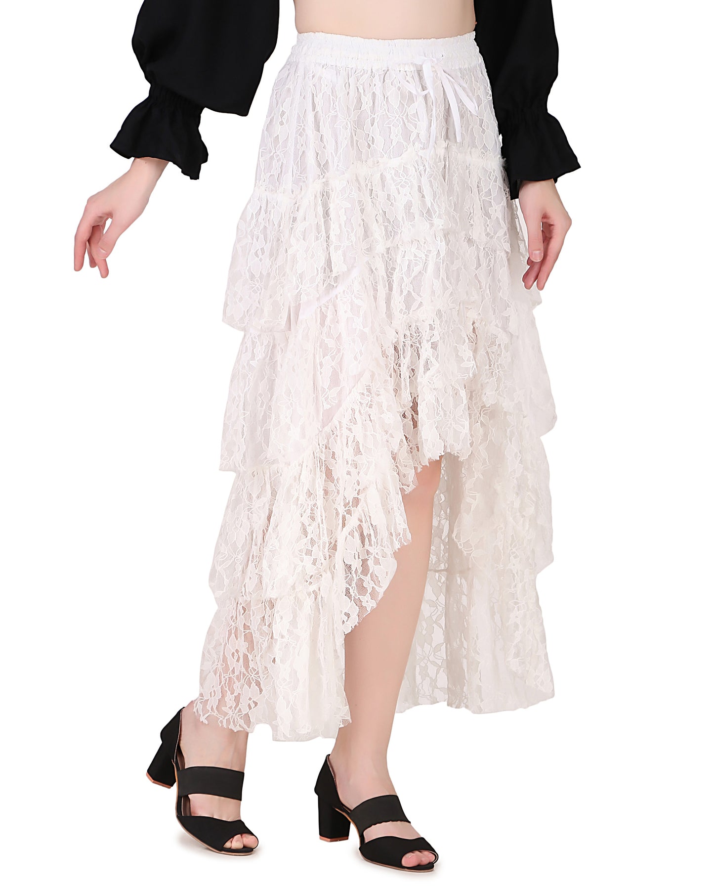 Steampunk Contoured Net Skirt