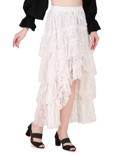 Steampunk Contoured Net Skirt